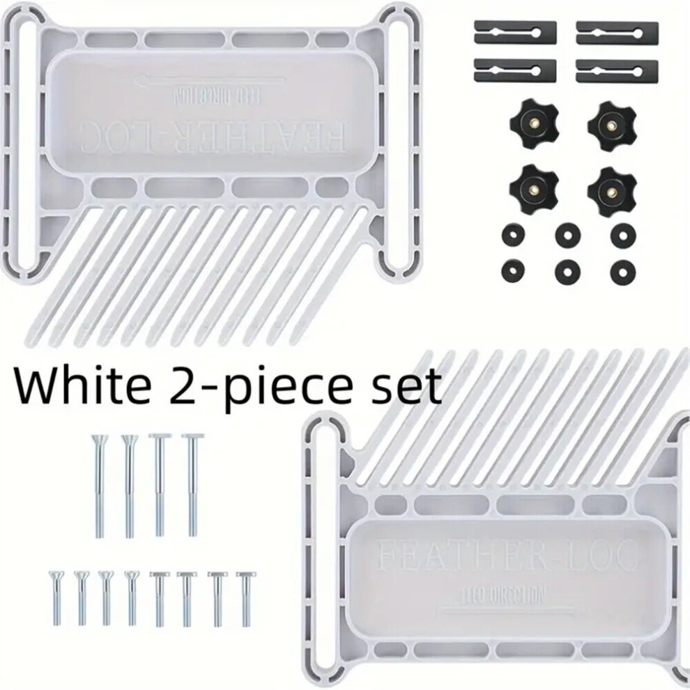 (White) 2Pcs Universal Featherboards With Miter Slots Reduce Kickback Woodworking Tools For Tables Saws / Router Tables / Band Saws 6935462223886