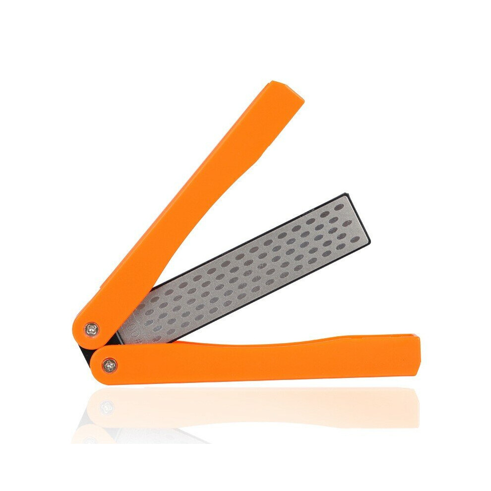 (Orange) Dmd Portable Double Side Grindstone Professional Kitchen Sharpener For Pocket Folding Knife Sharpening Stone Sharpener Diamond 6935462225149