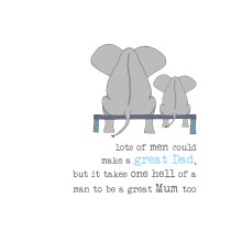 Single Parent Dad Sparkle Finished Greeting Card By Dandelion Stationery Cards