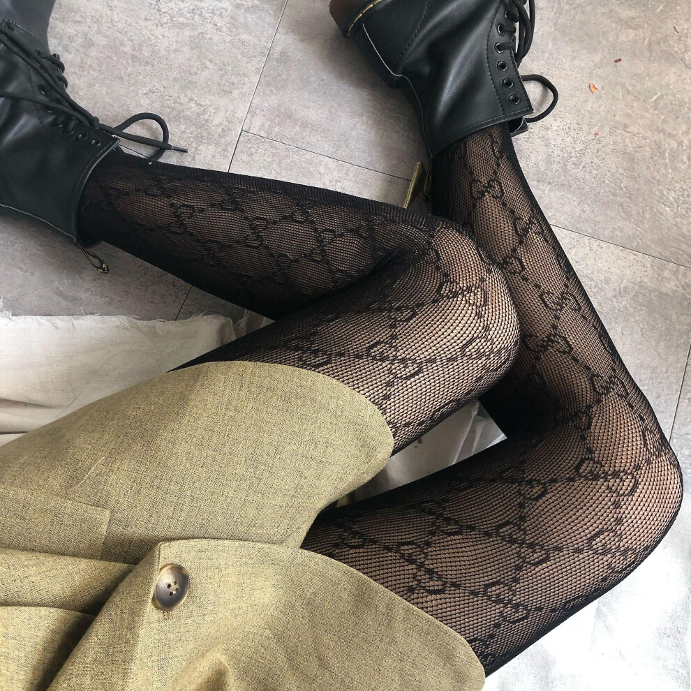 2024 New Double Letter Cc Transparent Slim Pantyhose Fishnet Stockings Sexy Stockings Pantyhose Party Club