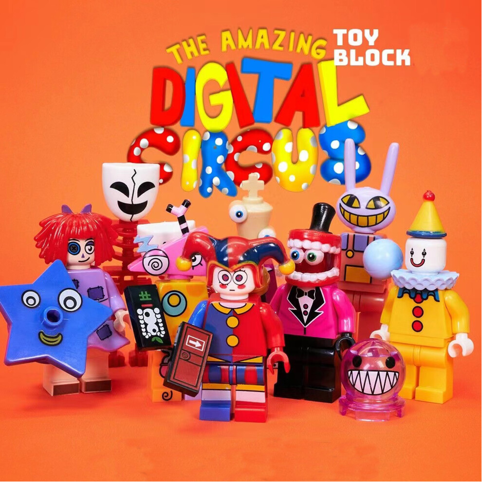 Bonxaif 8Pcs Cartoon Clowns Building Blocks Mini Action Figure Building Block Toy
