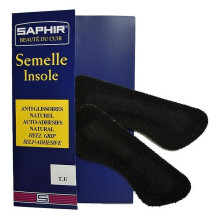 (Black) Saphie Beaute du Cuir Semelle Insole Heel Grip Self-Adhesive-Black
