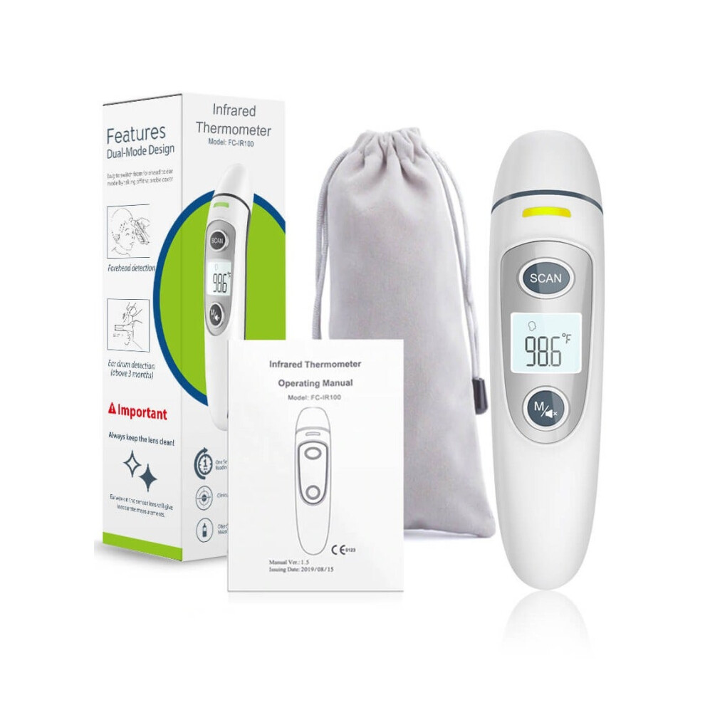 Household Medical Grade Electronic Infrared Thermometer Baby Forehead/Ear Thermometer