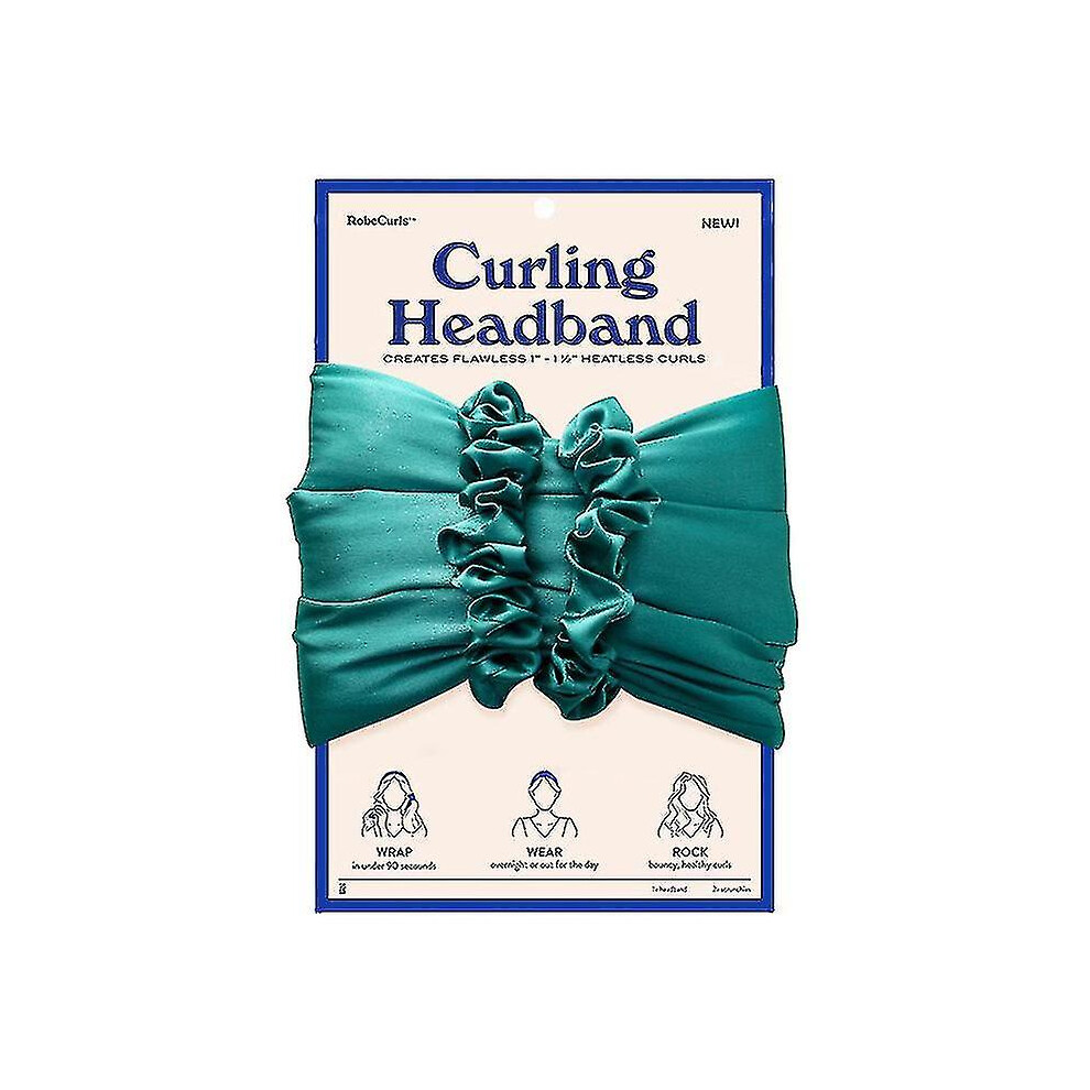Green (Dark ) Robecurls,Heatless Hair Curler Heatless Curls Headband