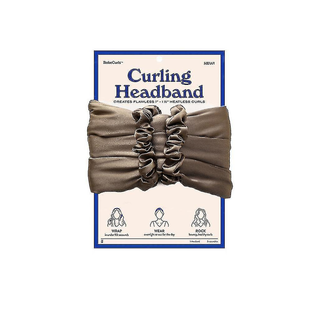 Brown (Dark ) Robecurls,Heatless Hair Curler Heatless Curls Headband