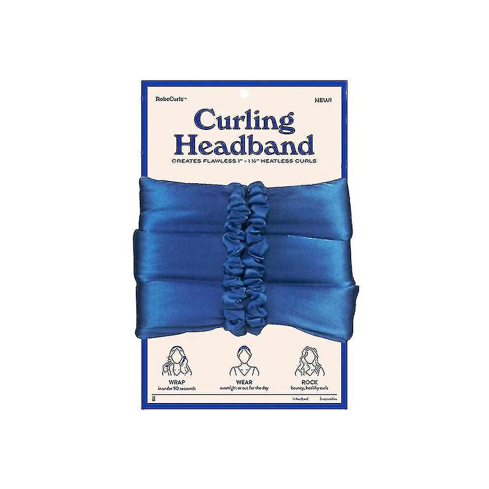 (Navy blue) Robecurls,heatless Hair Curler Heatless Curls Headband