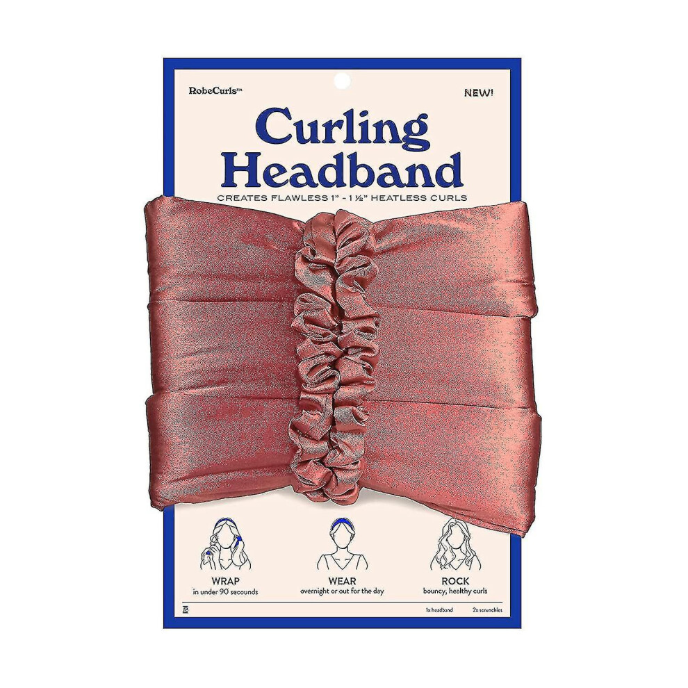 Red (Brick ) Robecurls,Heatless Hair Curler Heatless Curls Headband