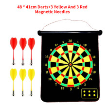 (48*41cm/18.90*16.14in) Doublesided Magnetic Darts Board Game Set With 6 Darts For Children And Adults
