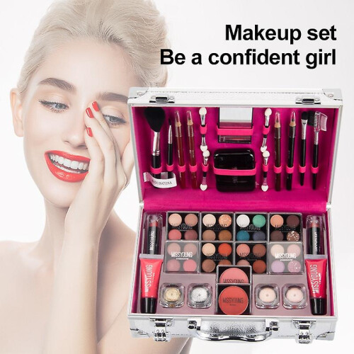 All In One Professional Full Makeup Set Box Large Capacity Makeup Suitcases 2