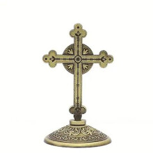 (army green) Jesus Cross Home Decor Vintage Catholic Metal Christ Jesus Icon Decoration Orthodox Religious Church Utensils Christmas Gift