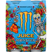 (Pack Of 6) Monster Energy Juice Mango Loco 4 PACK 500ml