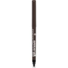 Lápis de sobrancelhas - Essence - Retrátil - Pincel de silicone - Mini afiador - Cinza