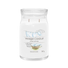 Yankee Candle - Signatur Duftkerze Saubere Baumwolle Mittelglas 368g