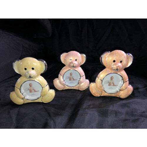 Shudehill Pastel Silver Plated Teddy Bear Photo Frame