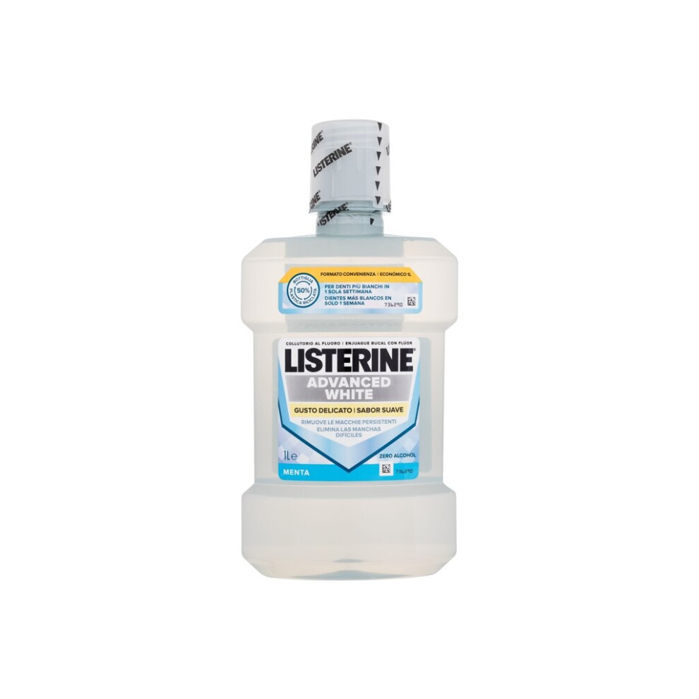 Listerine - Advanced White Mild Taste Mouthwash - Unisex, 1000 ml