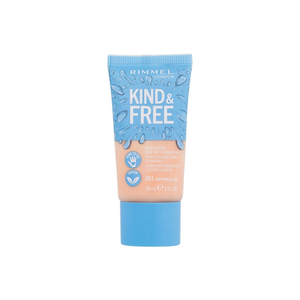 Rimmel London - Kind & Free Skin Tint Foundation 001 Fair Porcelain - For Women, 30 Ml