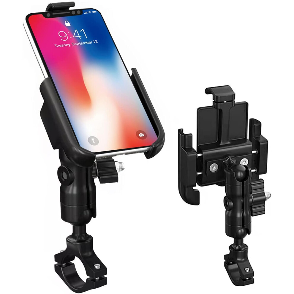 Gub Metal Motorcycle Phone Mount 360Rotating All-Aluminum Alloy Bike Phone Mount, Universal Handlebar Bicycle Cell Phone Holder Suitable For Iphone 6935462225897