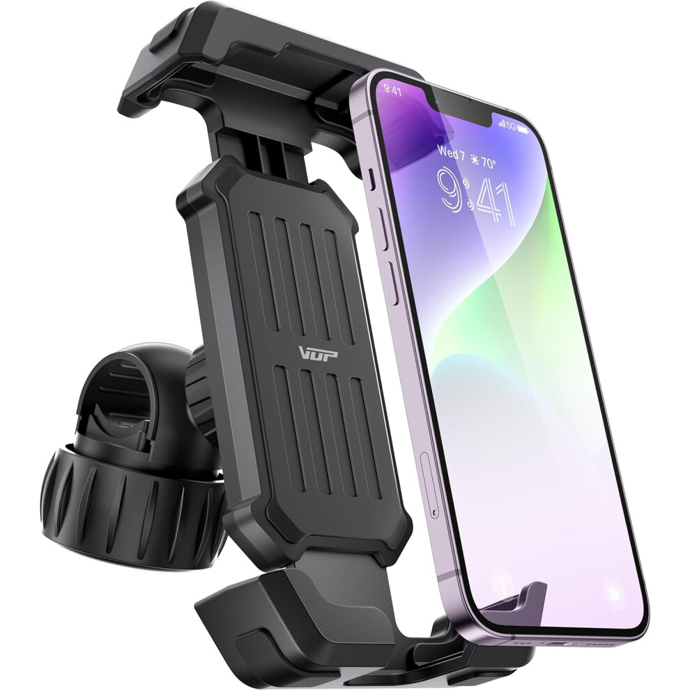 Vup Motorcycle Phone Mount [Anti Vibration],360 Adjustable Bike Phone Handlebar Holder,Dirt Bike Motorcycle Accessories - Atv Scooter Clamp For 6935462225927