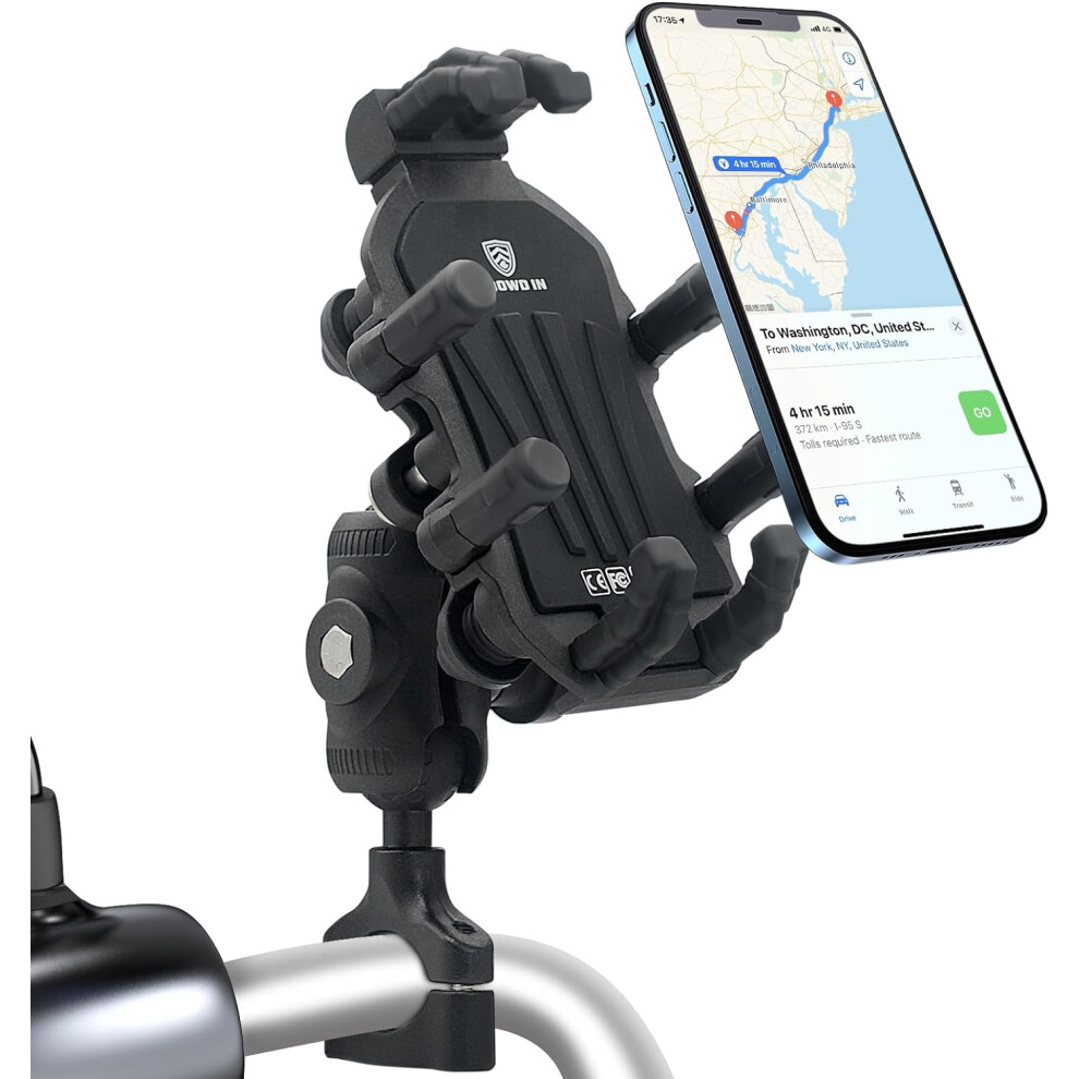 Motorcycle Phone Mount, 2024 Upgrade [Anti-Theft][Ultra-Stable] Bike Phone Holder For Bicycle, Phone Clamp For Motorcycle, Handlebar Phone Mount 6935462226382