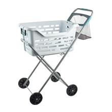 Laundry hamper trolley - 44 cm x 57 cm x 91 cm high Lightweight, easy to move laundry around