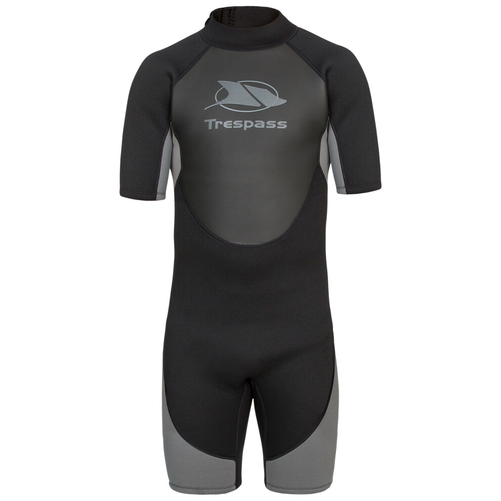 (XXS, Black) Trespass Mens Wetsuit Short Sleeved Neoprene Scuba