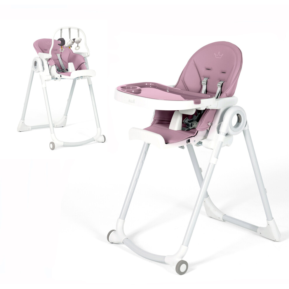 Baby High Chair, 3-in-1 Baby Adjustable Highchair - Purple