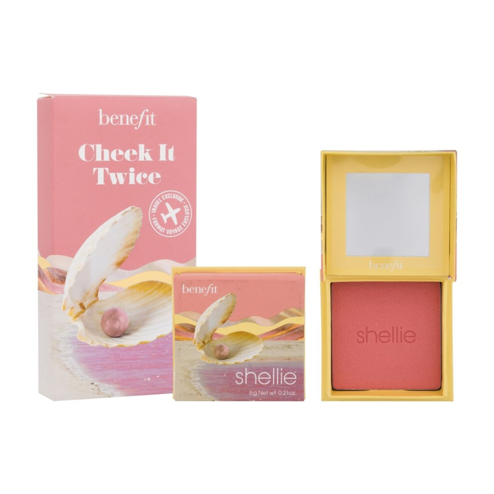 Benefit - Shellie Blush Warm Seashell-Pink Cheek It Twice - For Women, 6 G