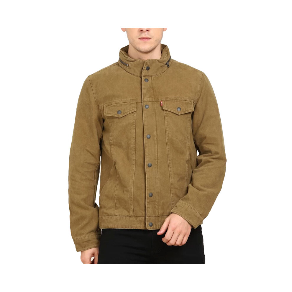 (XL) Levi's Mens Trucker Jackets Hoodie Regular Fit Canvas Coat