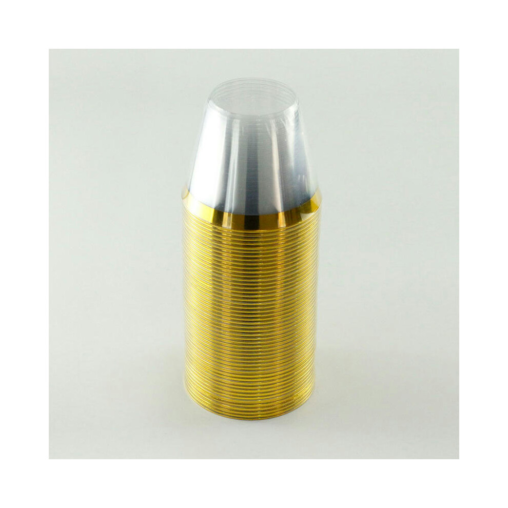 (Black edge*200) 9oz Hot Golden Plastic Cup Disposable Wine Glass Western Cup Drinking Water Cup (detail Consultation)