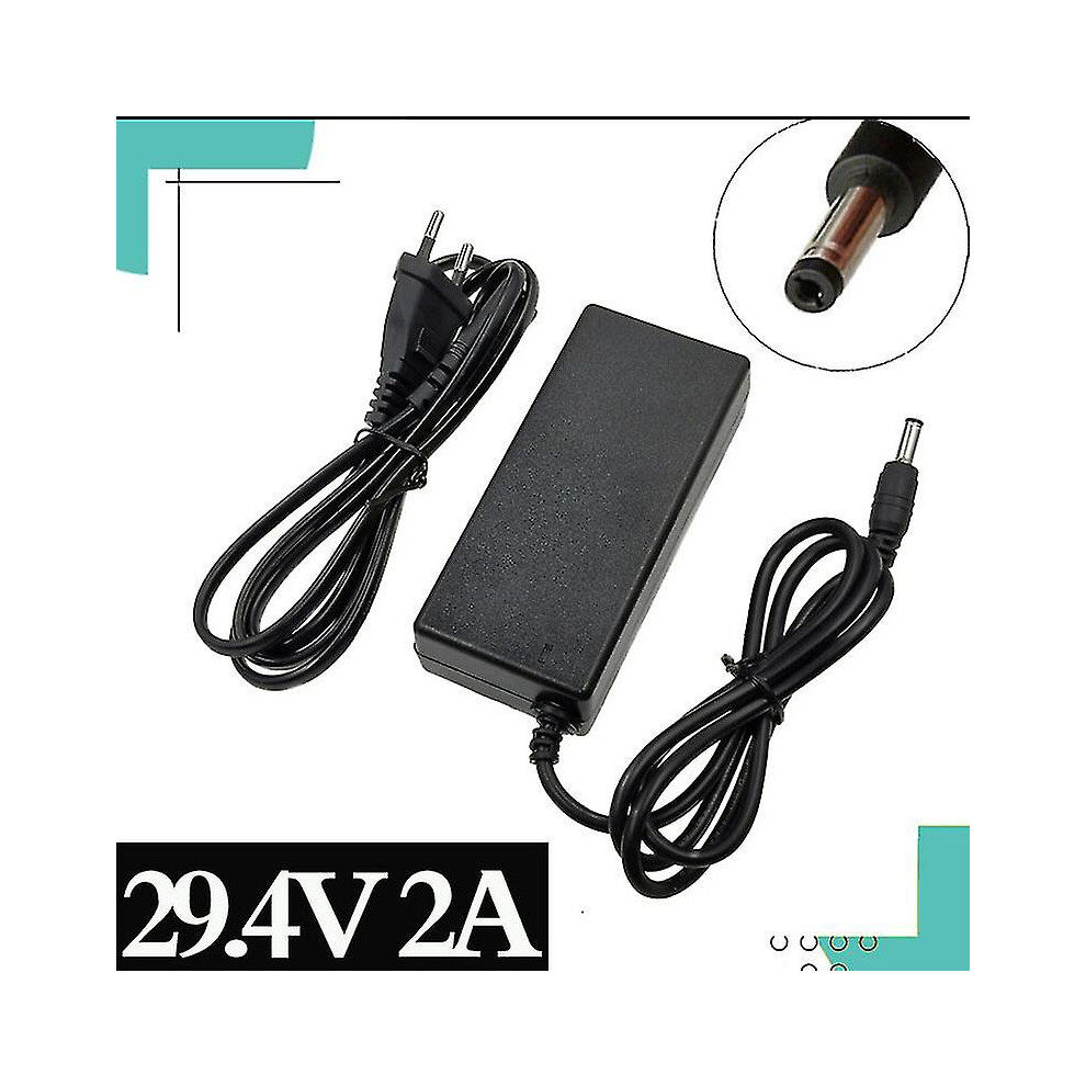 (Eu) 29.4V 2A Charger For 24V 25.2V 25.9V 29.4V 7S Lithium Battery 29.4V Recharger E-Bike Charger Dc 5.5*2.1 Mm Eu/Us/Au/Uk 9362098181278