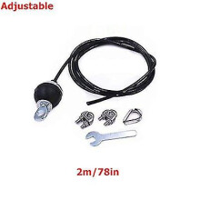 (Adjustable-2M) 2m-5m Gym Cable Wire Rope Heavy Duty Steel Replacement Parts For Home Gym Fitness Cable Pulley Accessories Dia 5mm