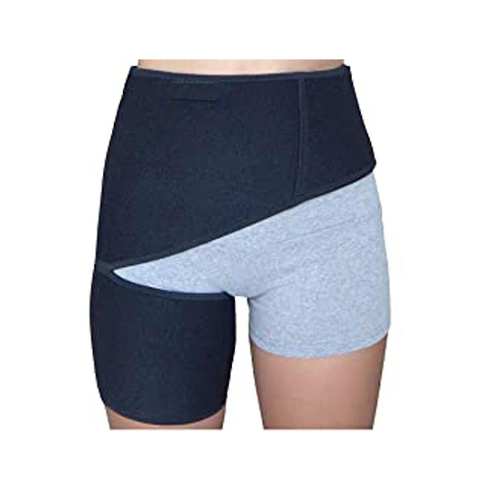 Black Hip Brace Thigh Compression Sleeve Hamstring Compression Sleeve Groin Compression Wrap Hip Pain Relief Support