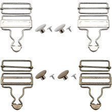 (silver, Bronze) 4 Pieces Overalls Buckles, Metal Suspender Buckles, Metal Buckles With Sliding Rect