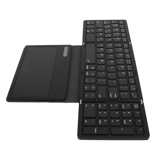 Foldable Bluetooth Keyboard Low Latency Bluetooth 5.1 Full Size Keyboard with Large Touchpad for IOS for Android for Windows 1
