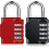 2 Pack 4 Digit Outdoor Waterproof Resettable Combination Code Padlock, Black And Red 1