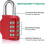 2 Pack 4 Digit Outdoor Waterproof Resettable Combination Code Padlock, Black And Red 3