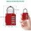 2 Pack 4 Digit Outdoor Waterproof Resettable Combination Code Padlock, Black And Red 5