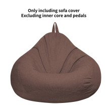 (Brown, 80*90cm) Bean Large Bag Chairs Cover Adults Teens Kids Couch Sofa Cover Lazy Lounger