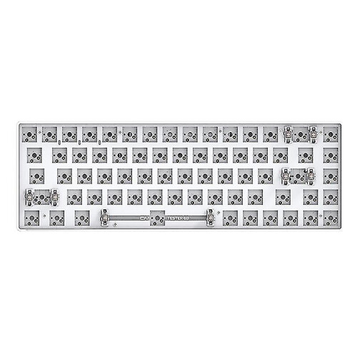 TESTER68 Customized Mechanical Keyboard Kit Hot Swap Kit 2.4G Dual Mode Bluetooth Wireless Keyboard White 2