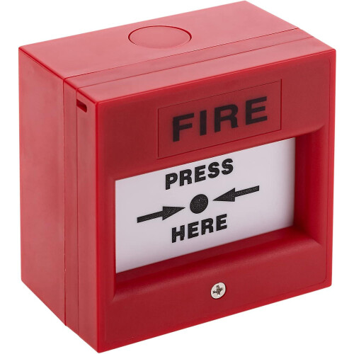 Emergency manual button for fire alarms with LED light