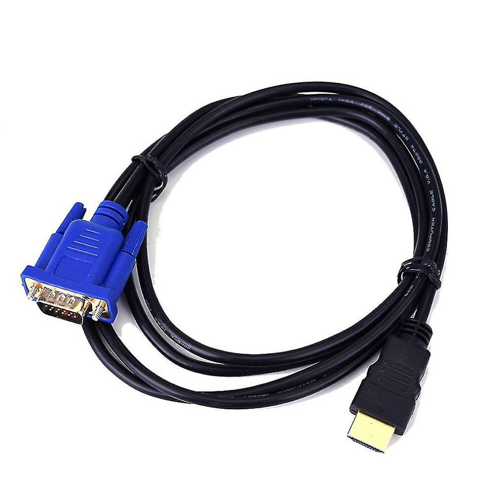6Ft 1080P Hdmi-Compatible Male To Vga Male Video Converter Adapter Cable Cord For Hdtv Dvd Gold 9362098214006