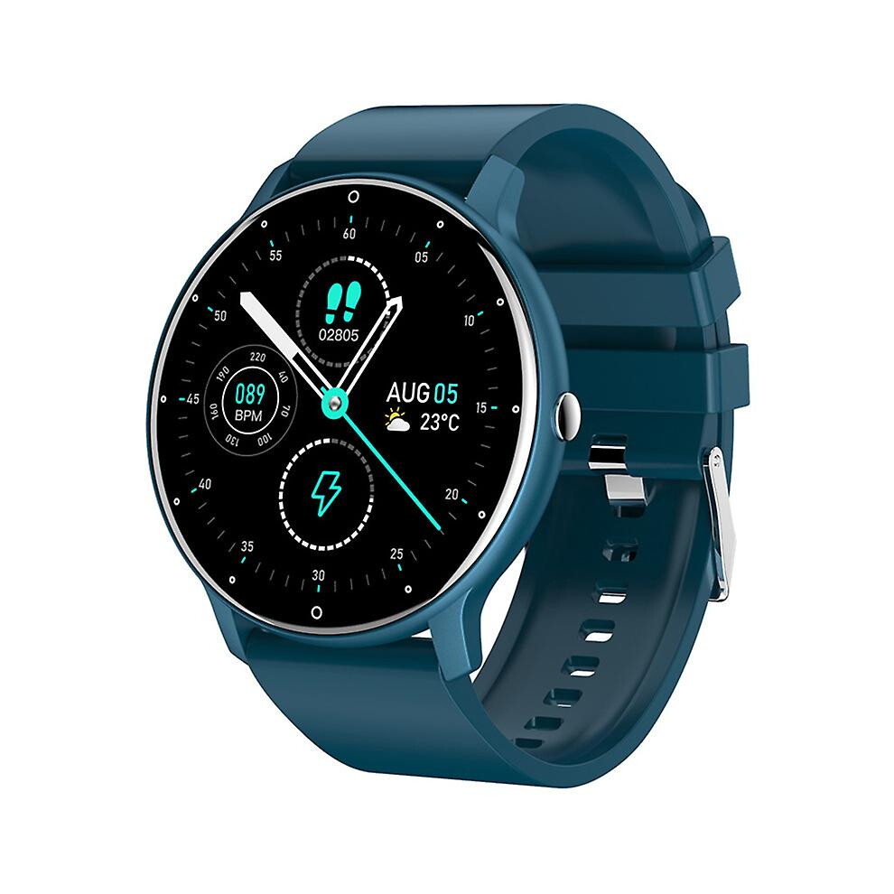 (Blue) Ecg Ppg Blood Glucose Smart Watch Men Blood Pressure Fitness Heart Rate Tracker Blue 9362098214105