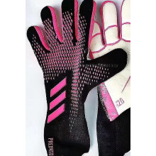 (rose red, 9) Professional Silicone Rubber Waterproof Non-slip Gloves Latex Adult Children Soccer Goalkeeper Gloves#2