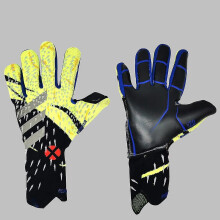 (green and black, 10) Professional Silicone Rubber Waterproof Non-slip Gloves Latex Adult Children Soccer Goalkeeper Gloves#2