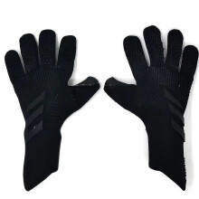 (black, 10) Professional Silicone Rubber Waterproof Non-slip Gloves Latex Adult Children Soccer Goalkeeper Gloves#2