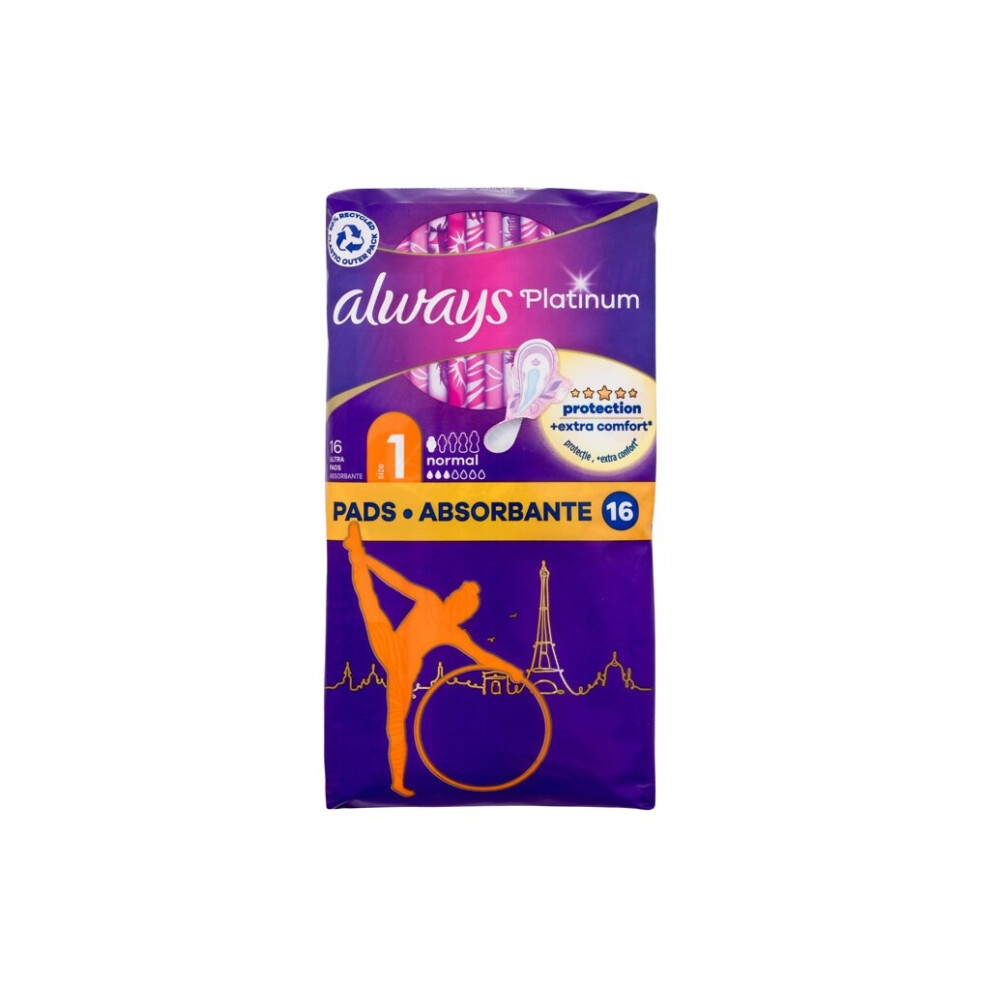 Always - Platinum Normal - For Women, 16 pc