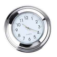 (White Time) Motorcycle Quartz Clock Waterproof Motorbike Mount Bar Clocks Universal_b A