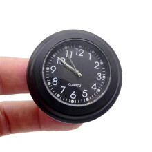 (Black Time) Motorcycle Quartz Clock Waterproof Motorbike Mount Bar Clocks Universal_b A