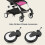 1 Pair Baby Stroller Front Wheels, Replaceable Rubber Front Wheel Set 7.9 * 5.9 * 2.8 Inch 5