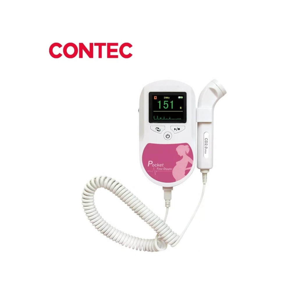 Baby Sound C1 color Screen Fetal Doppler Fetal Detect Baby Heartbeat Rate Probe Prenatal Monitor Fetal heart monitor Ultrasound handheld fetal mo